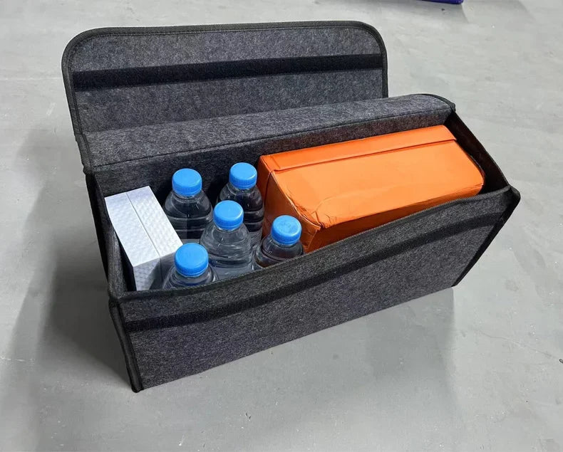 Large Felt Car Trunk Organizer – Anti-Slip Boot Storage Bag