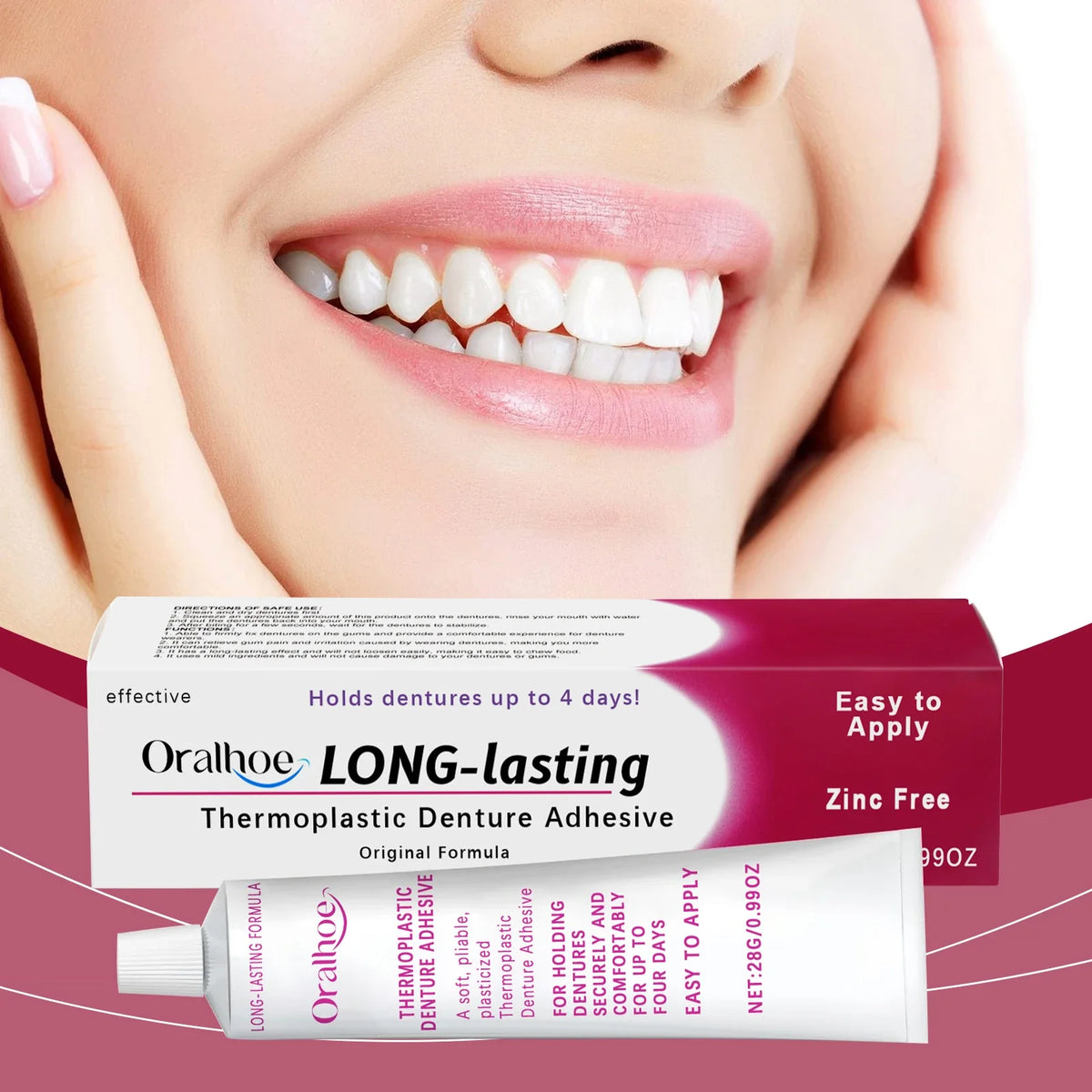 Oralhoe Thermoplastic Denture Adhesive – Long-Lasting Hold