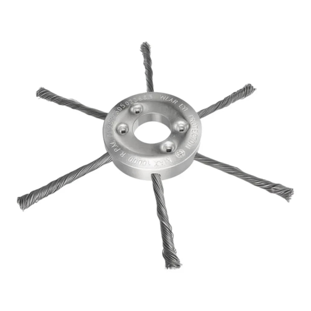 8-Inch 6-Blade Steel Wire Trimmer Head for Lawn Mower & Brush Cutter