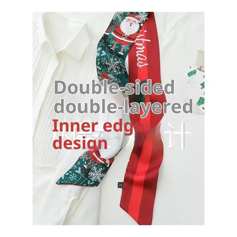 Christmas Scarf – Festive Hair, Bag & Gift Decoration Accessory