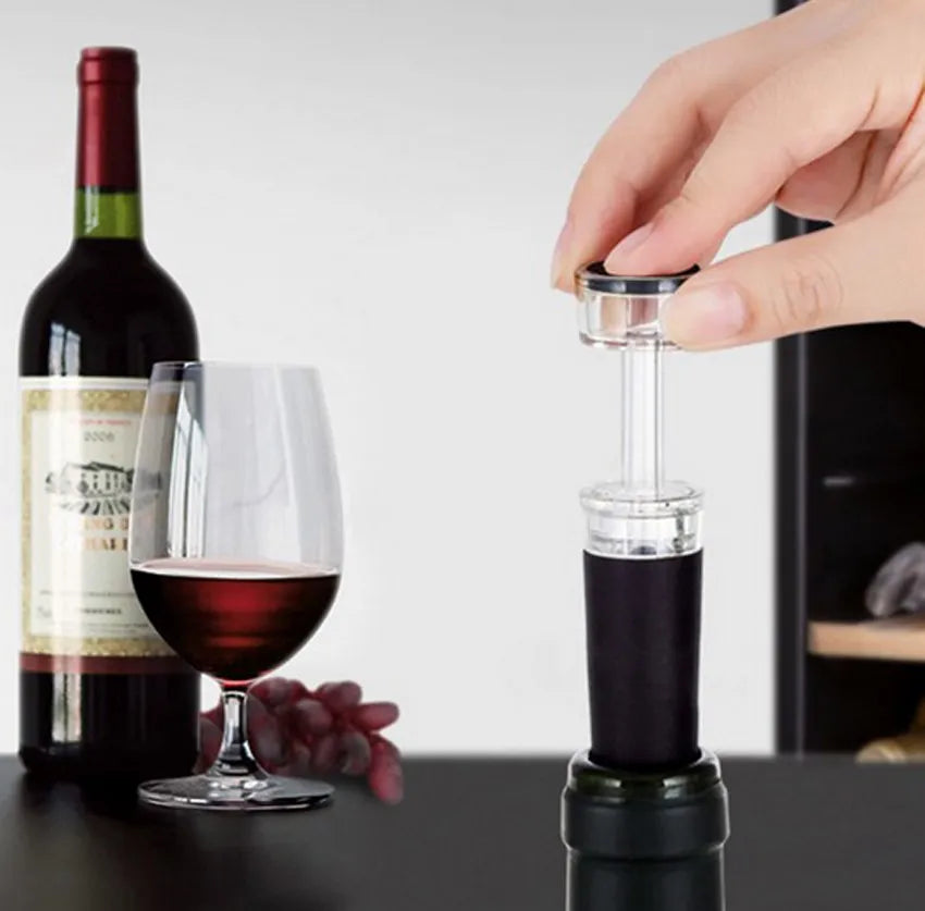 4-Pack Vacuum Wine Bottle Stoppers – Airtight Silicone Sealer