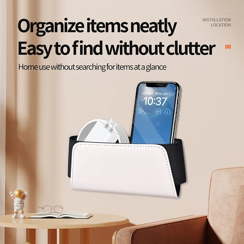 Self-Adhesive Car Storage Pocket PU Leather Organizer