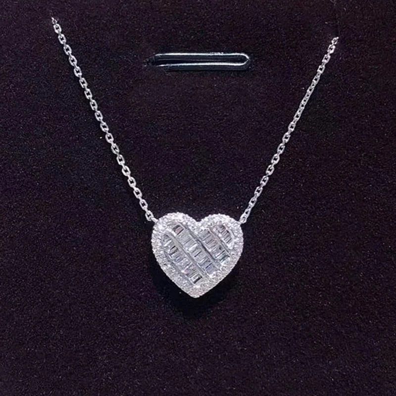 Huitan CZ Pendant Necklace – Women's Wedding Fashion Jewelry