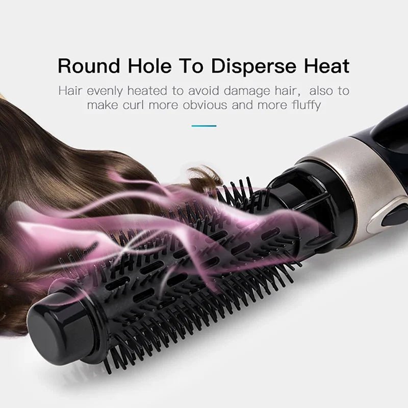 4-in-1 Rotating Hot Air Brush Blow Dryer Comb | Salon Style