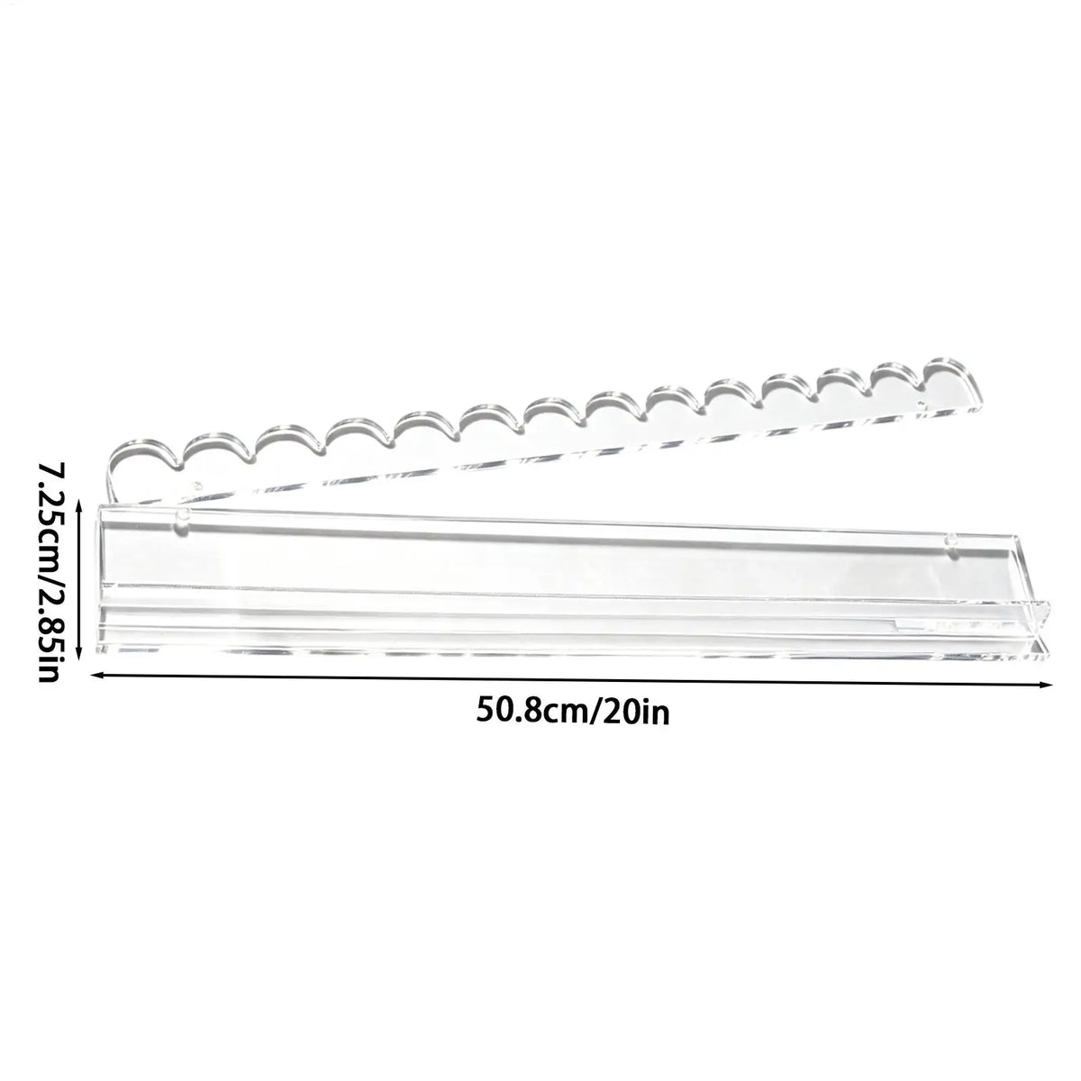 20-Inch Acrylic Mahjong Racks with Pusher & Magnetic Tray
