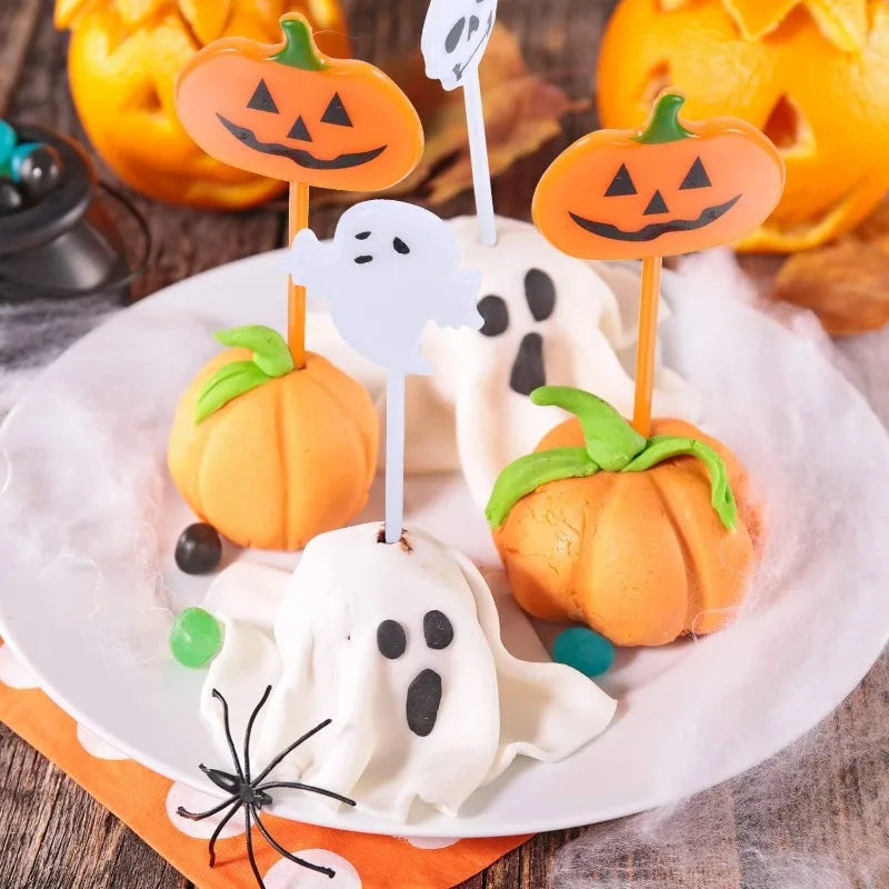 Cartoon Children Cake Dessert Pick Toothpick Lunch Halloween Fruit