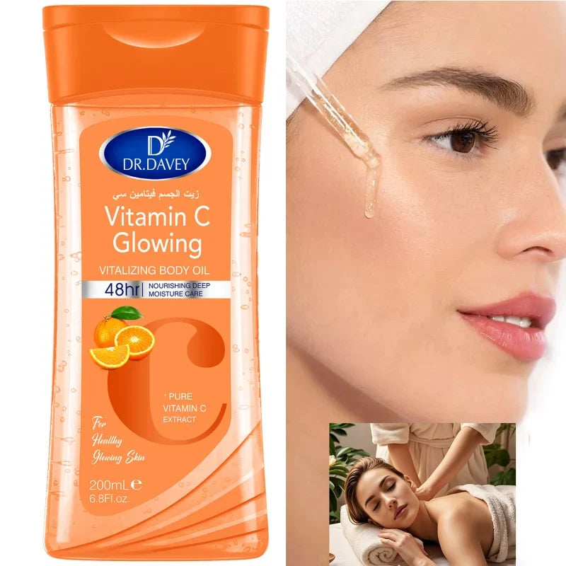 DR.DAVEY Vitamin C Body Oil 2×200ml – Moisturizing Skin Oil