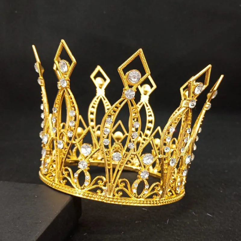 Rhinestone Crown Baking Cake Topper Headwear Decoration Children's