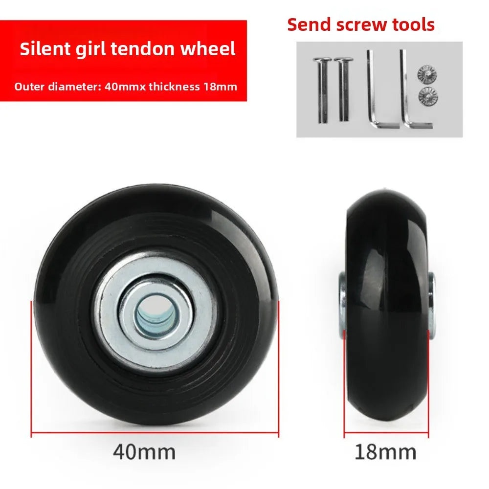 Universal Replacement Luggage Wheels – Silent Suitcase Casters