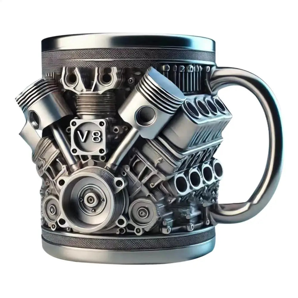 Drinking Cup Coffee Mug Reusable Car Engines Tea Funny Stein