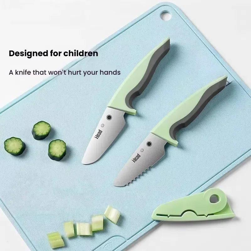 COOKCRAZE Kids Safety Kitchen Knife – Fruit & Veg Cutter for Children