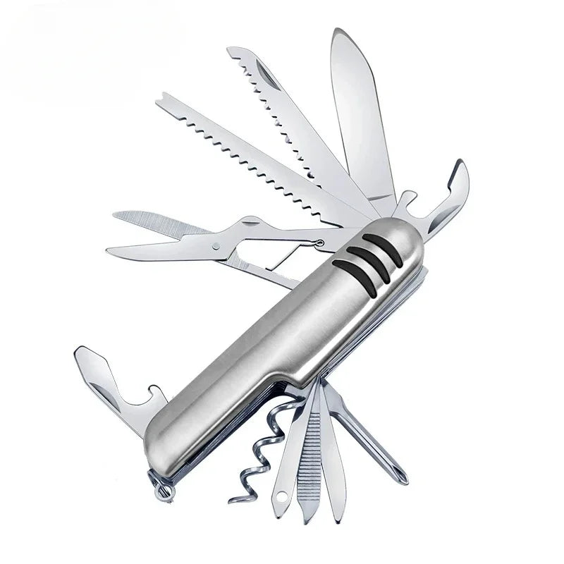 11-in-1 Folding Pocket Multitool Knife | Stainless Steel EDC