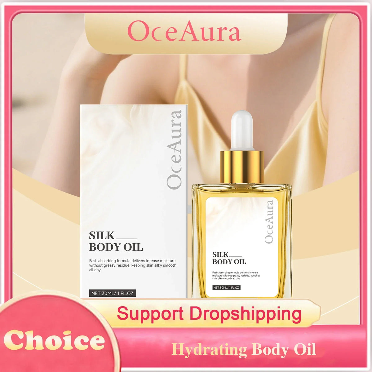 OceAura Hydrating Body Oil | Moisturizing, Brightening, Smoothing