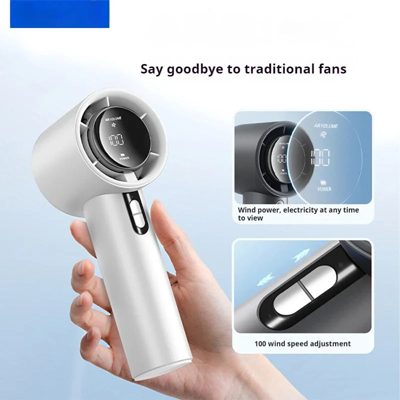 URGGU Handheld Mini Fan 3000mAh | 100 Speeds USB Rechargeable