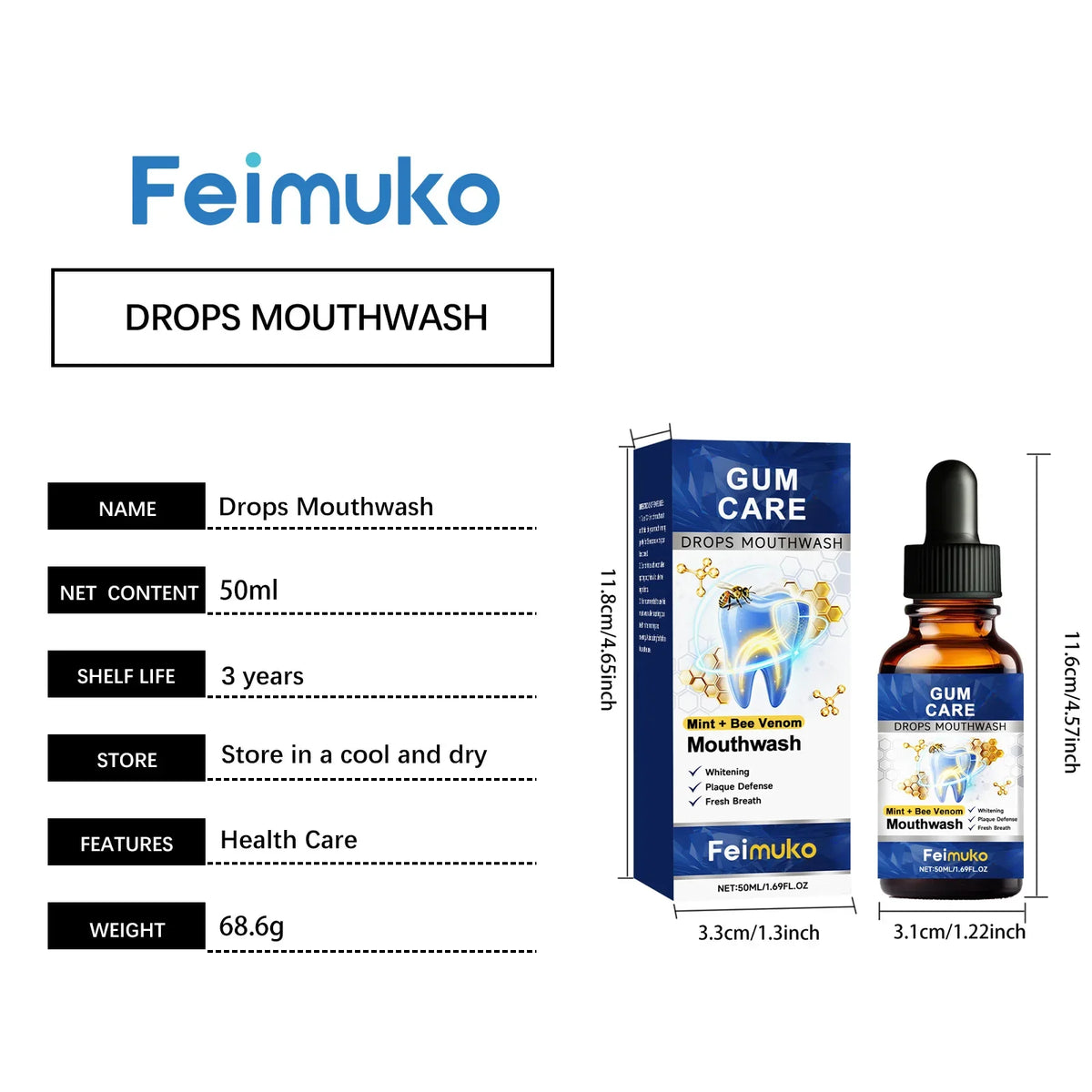 Gum Repair Drops Concentrated Mouthwash – Oral Care 50ml