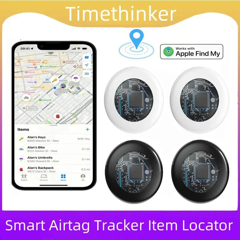 Timethinker Bluetooth GPS Tracker Smart Tag Airtag Work Apple Find My