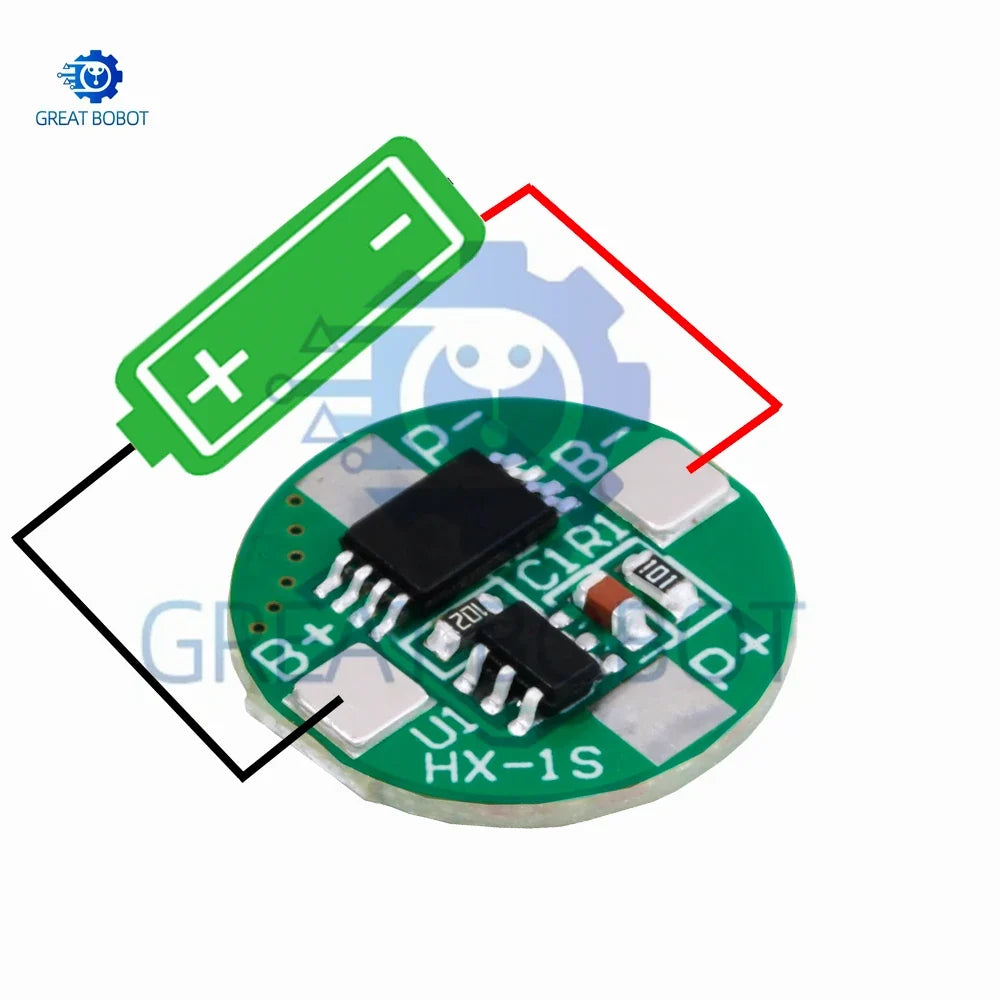 1S 3.7V LiPo Battery Charger Board 2.5A with BMS Protection Module