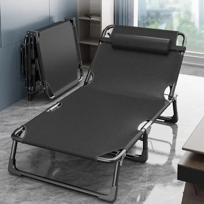 Outdoor Folding Lounge Chair with Headrest | Beach & Poolside