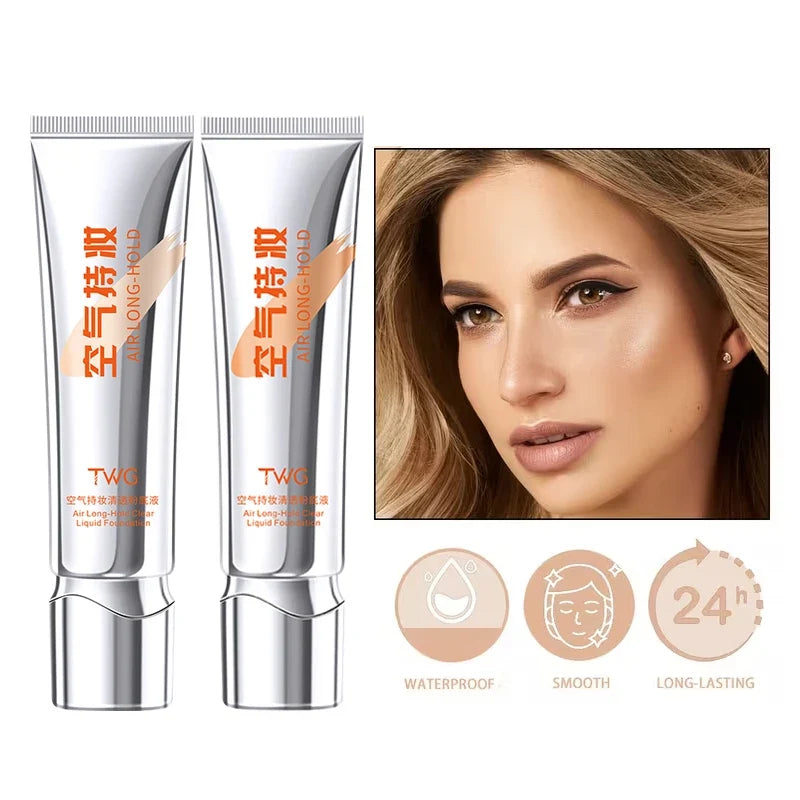 Clear Air Liquid Foundation – Waterproof & Natural Finish