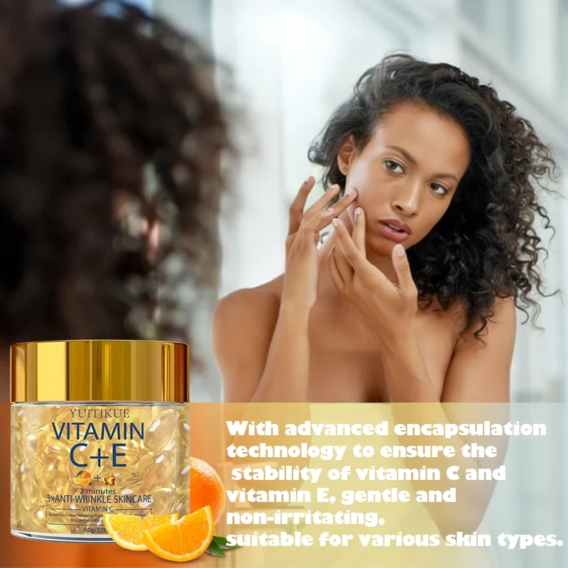 YUITIKUE Vitamin C & E Face Cream – Brightening Moisturizer