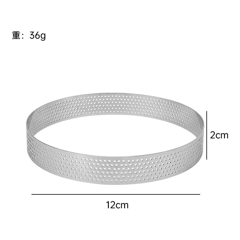 Stainless Steel Perforated Tart Rings – Round Baking Molds