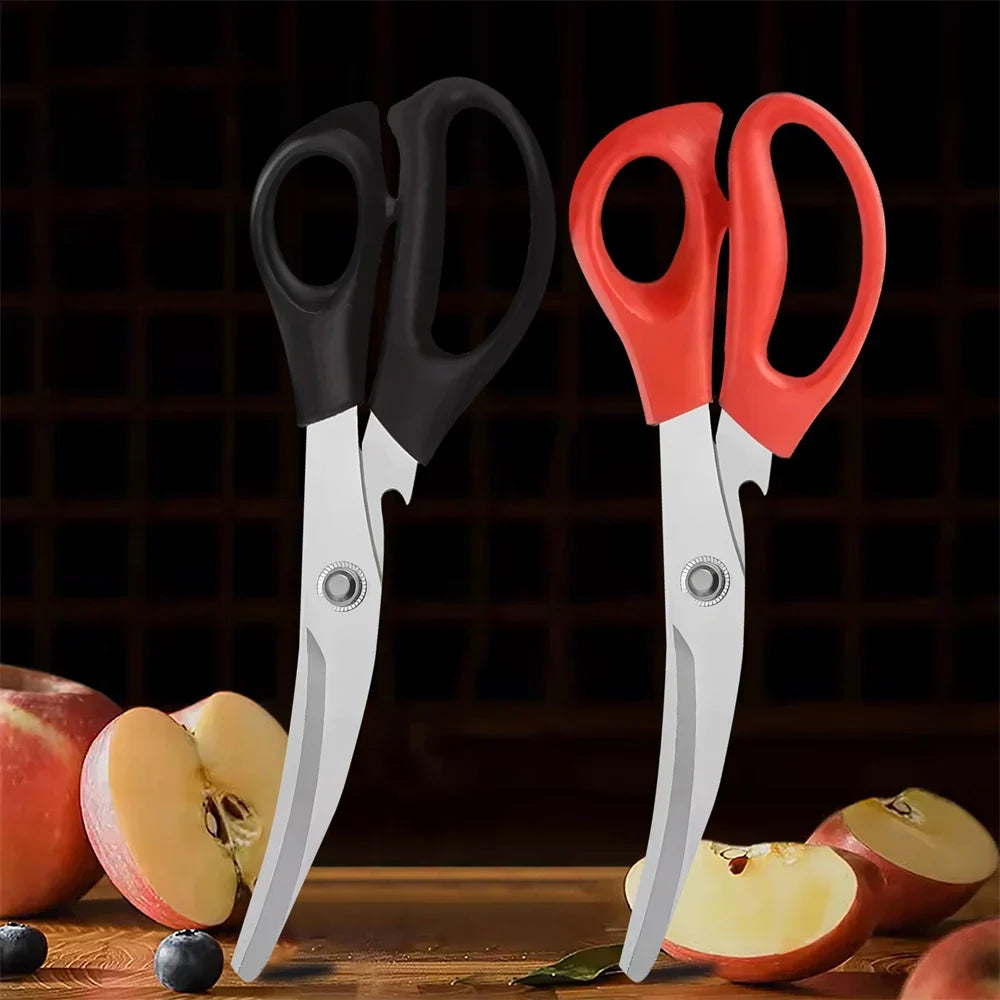 Korean BBQ Stainless Steel Kitchen Scissors | Non-Slip Food Shears