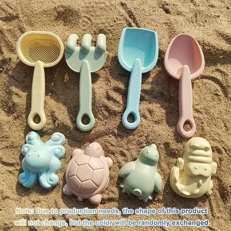 Kids Beach Sand Toys 11-Pc Set | Collapsible Bucket & Molds