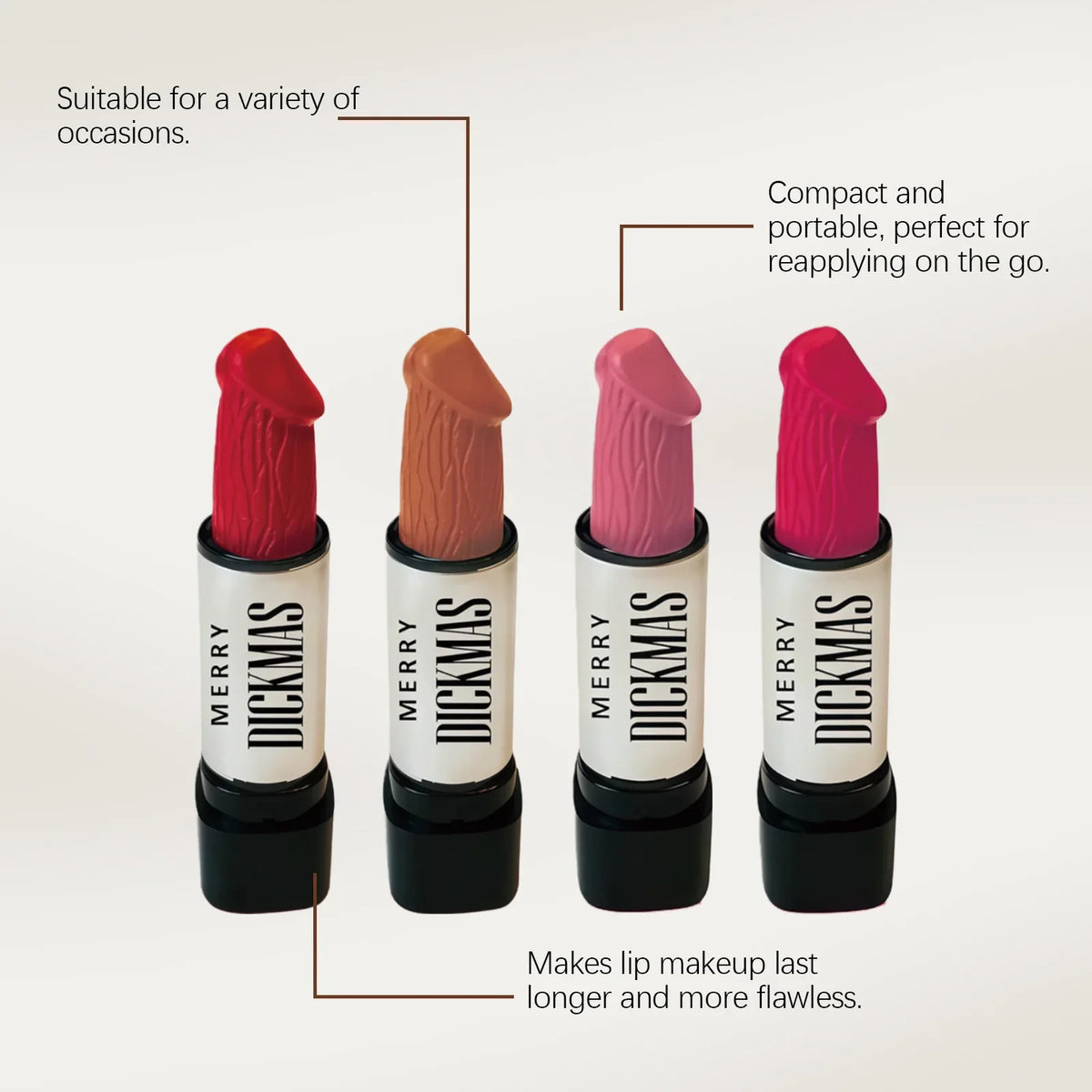 Multi-Color Matte Lipstick – Waterproof, Moisturizing 4-Shade