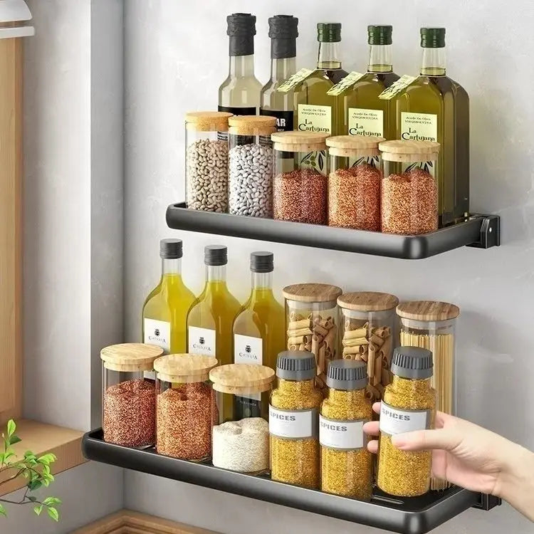 Foldable Kitchen Storage Rack & Fridge Organizer | Aluminum