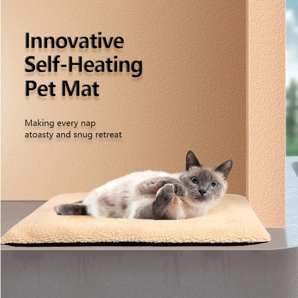 Self-Warming Pet Bed | Washable Non-Slip Cat & Puppy Pad