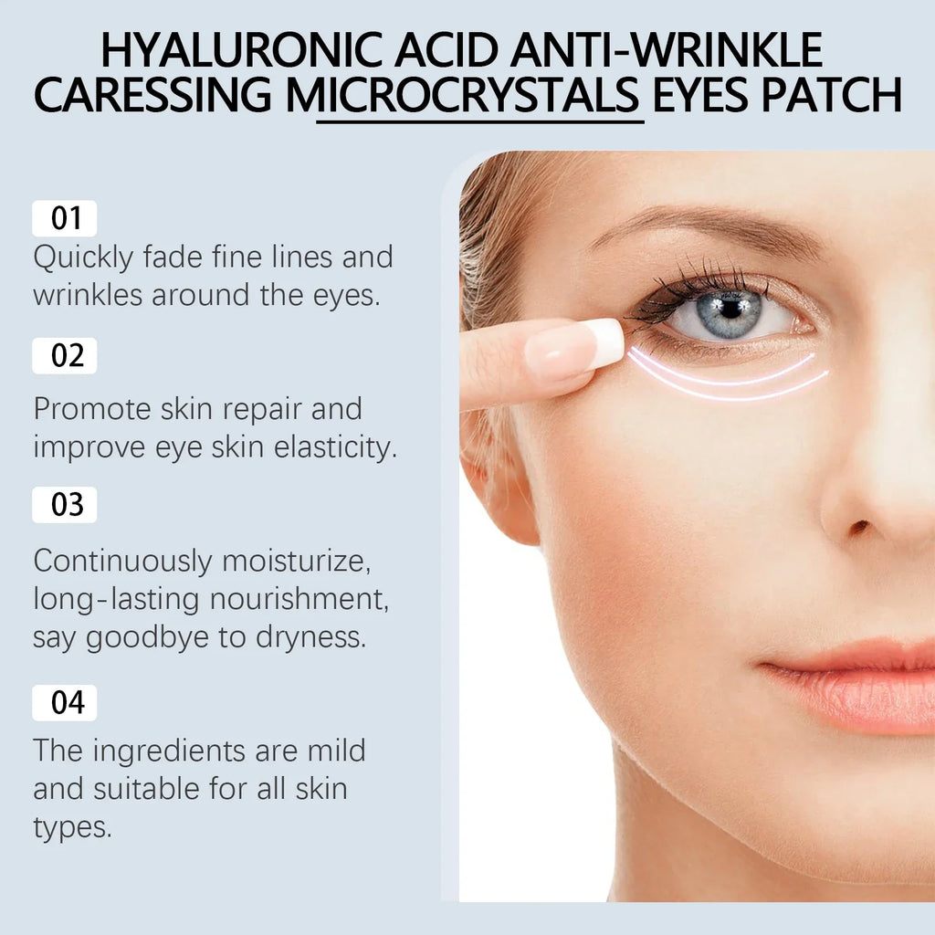 Microneedle Eye Patches – Hyaluronic Acid Anti-Wrinkle Mask