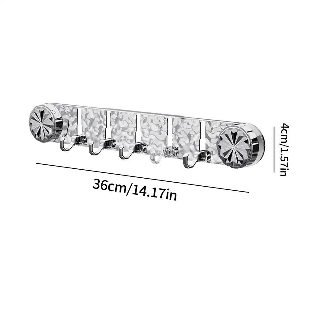 Heavy-Duty 5-Hook Suction Cup Wall Organizer | No-Drill