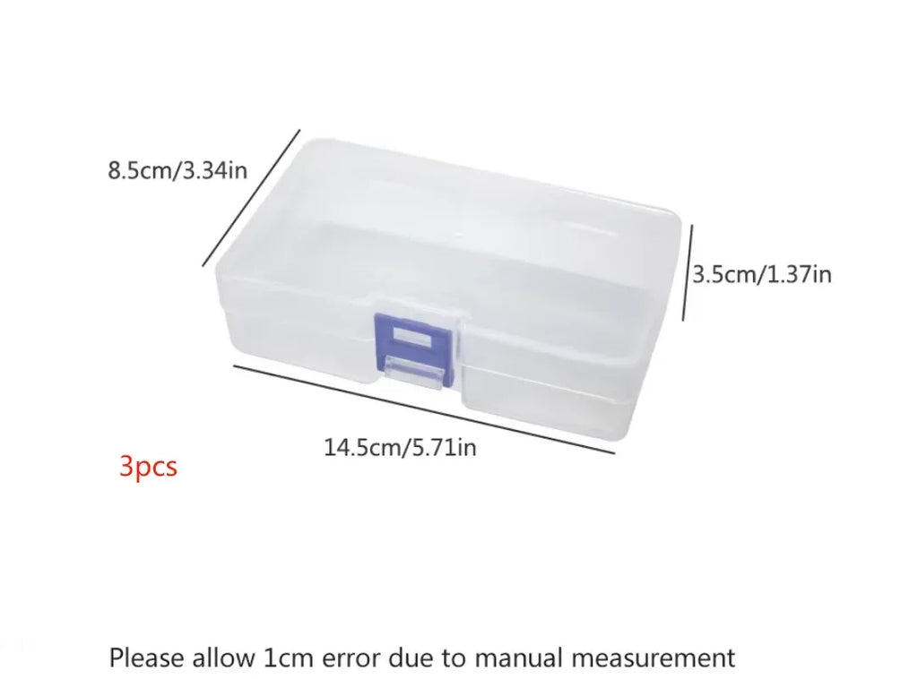 Set of 5 Clear Plastic Storage Boxes | Small Item Organizers
