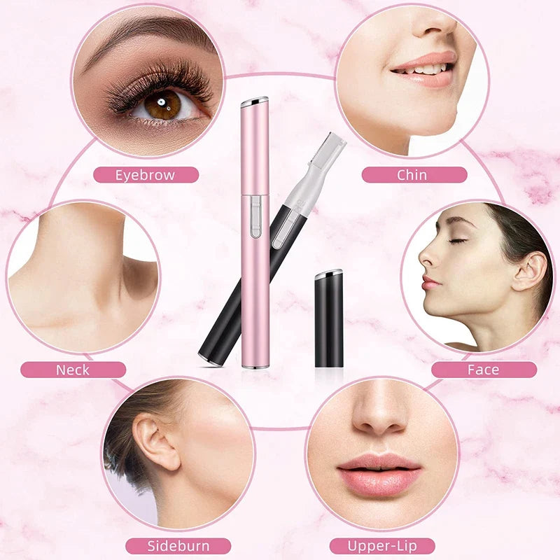 Electric Eyebrow Trimmer Mini Shaver Hair Remover Facial Neck Blur