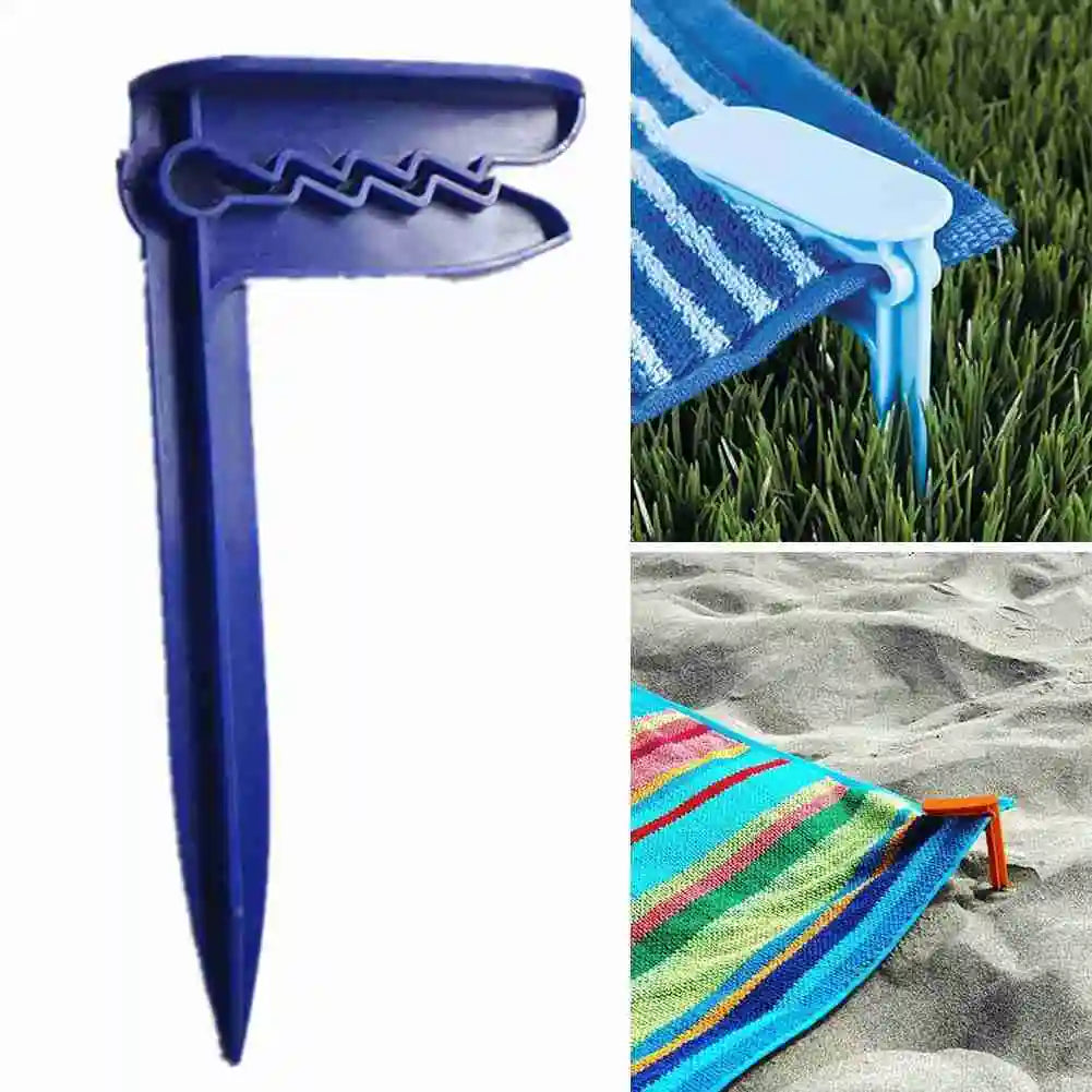4-Pack Beach Towel Clips – Strong Plastic Clothes Pegs