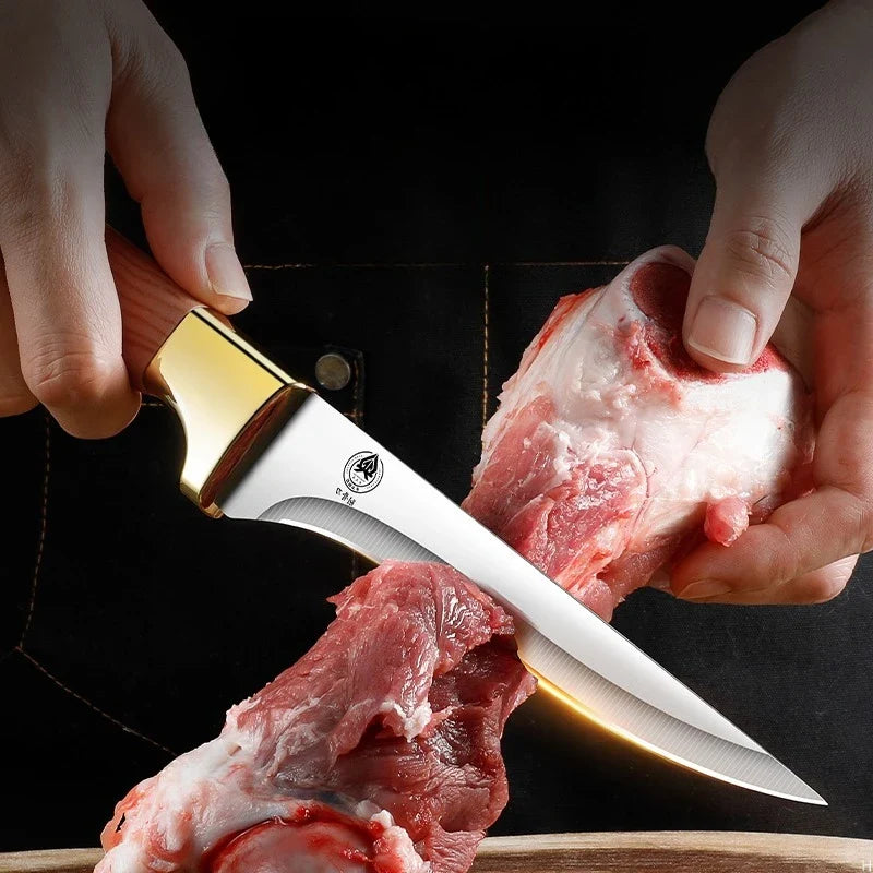 Professional Stainless Steel Boning Knife Set with Sheath