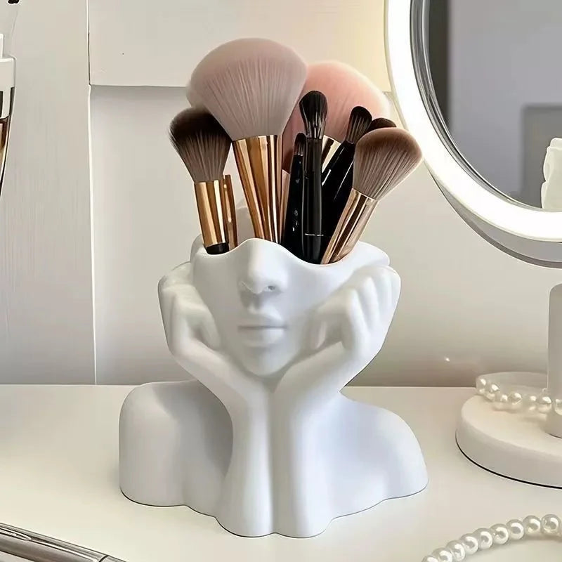Face Shape Makeup Brush Holder & Beauty Storage Box