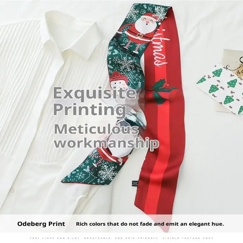Christmas Scarf – Festive Hair, Bag & Gift Decoration Accessory