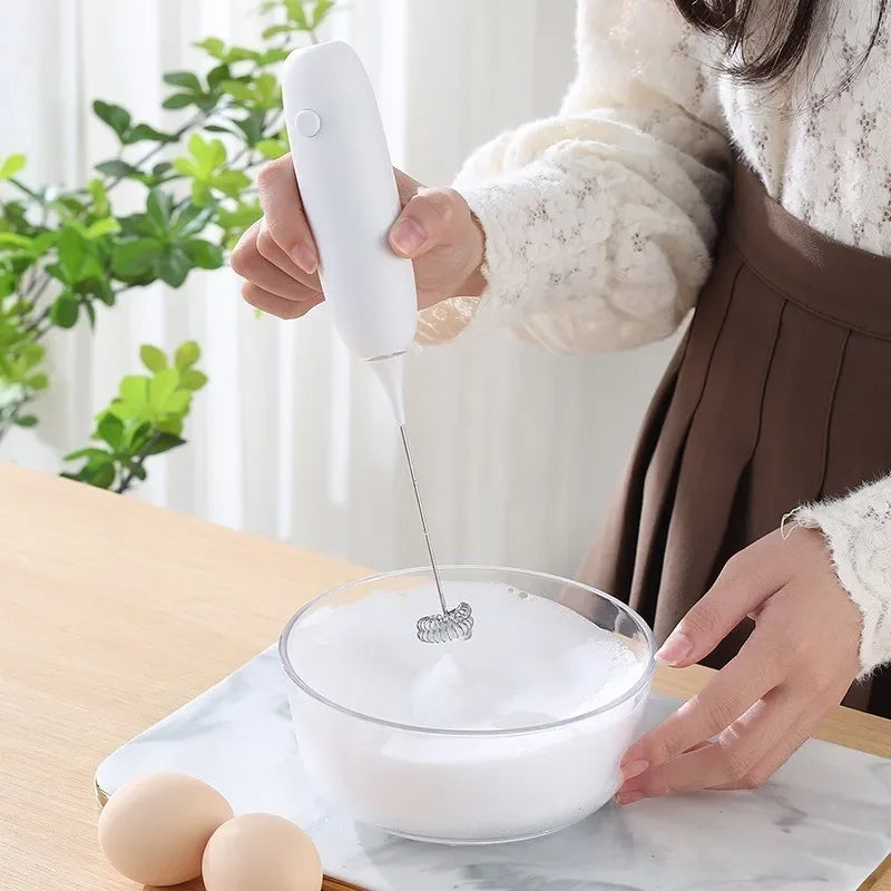 Battery Model Handheld Egg Beater Froth Mixer Kitchen Automatic