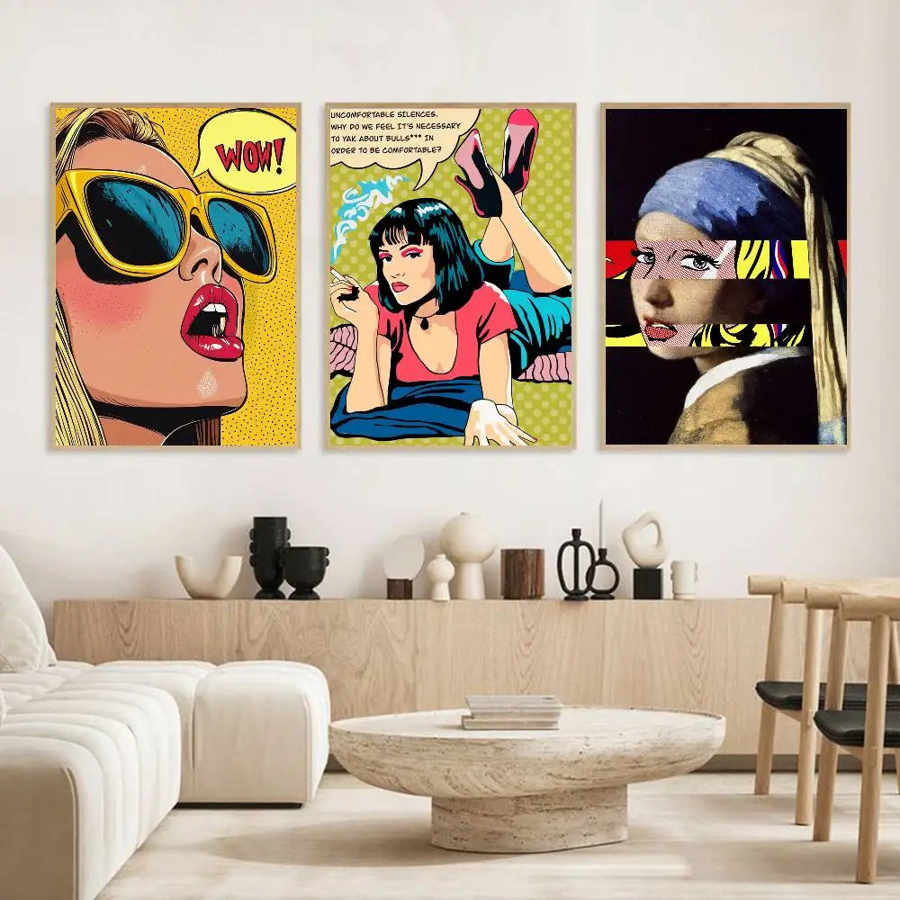 Pop Art Poster Self-Adhesive Waterproof Wall Décor | HD Print