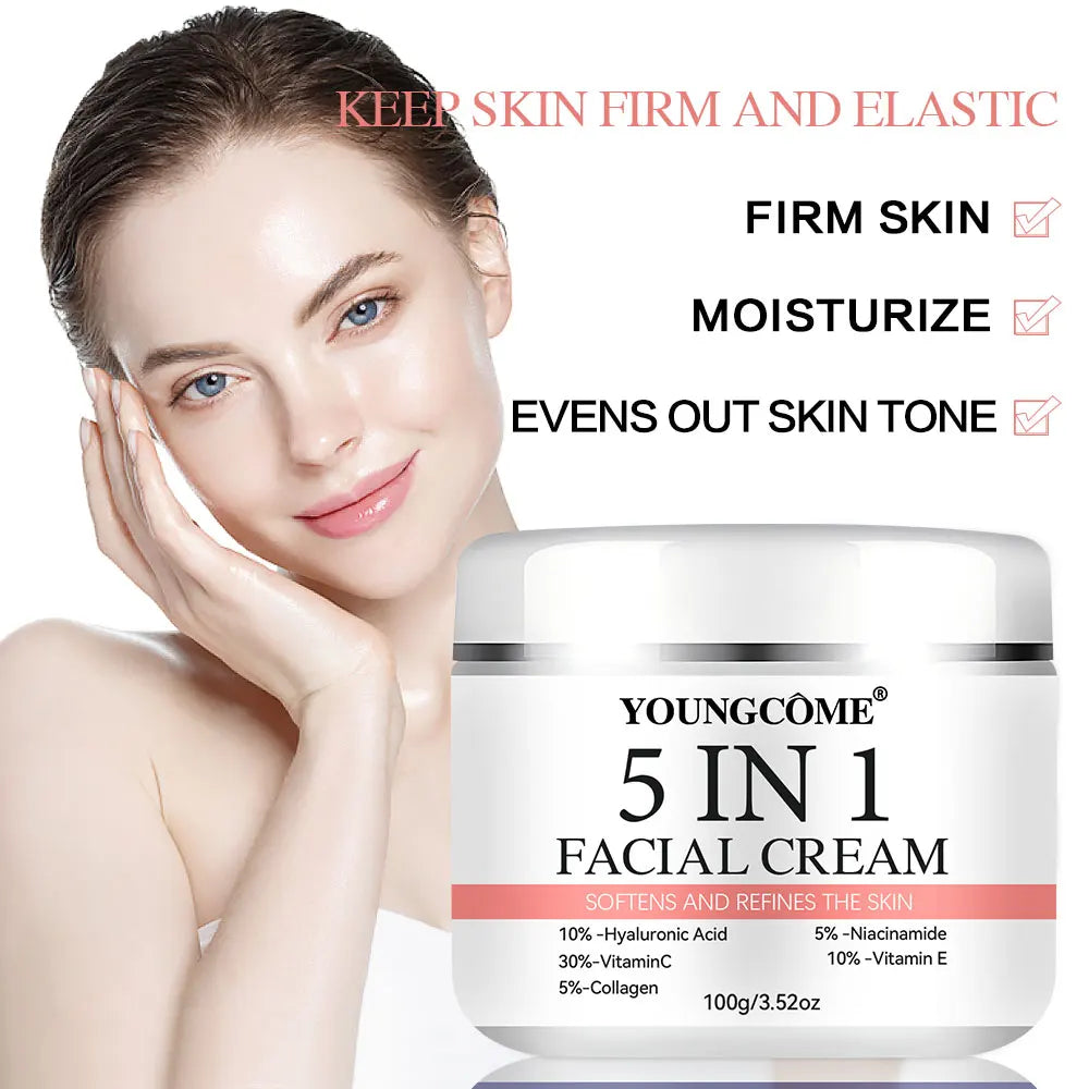REAROYA 5-in-1 Vitamin C Hyaluronic Acid Face Serum | Anti-Aging