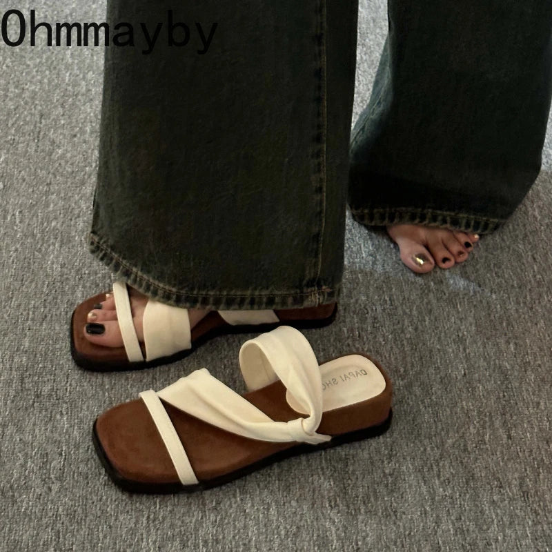 Women's Wedge Platform Slides – Vintage Thick Sole Summer Slippers
