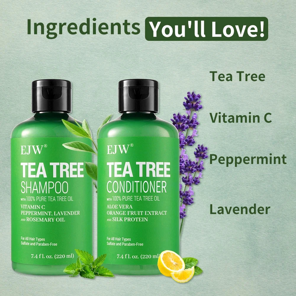 Tea Tree Oil Shampoo & Conditioner Set – Clarifying Scalp