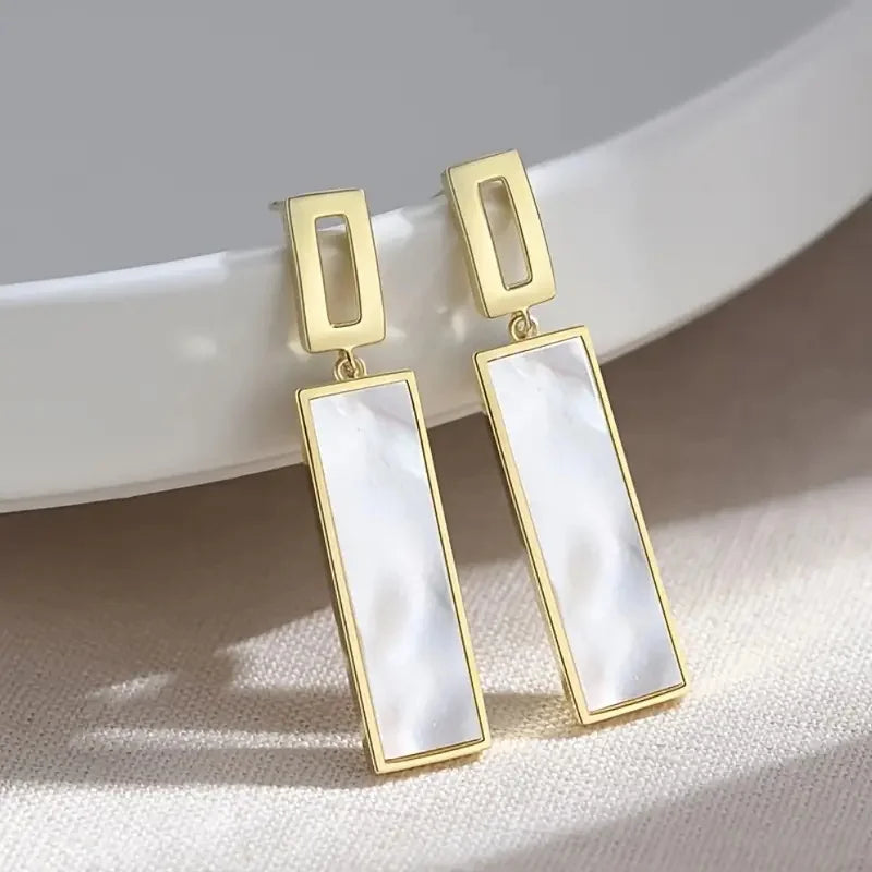 Huitan Geometric Drop Earrings – Women's Trendy Fashion Jewelry