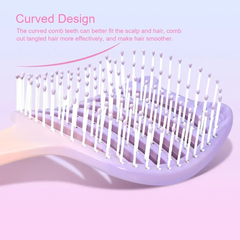 Cat Hollow-Out Detangling Hair Brush – Anti-Static Scalp Comb