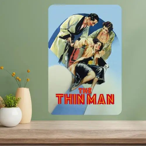 The Thin Man Classic Movie Metal Poster Sign | Vintage Wall Art