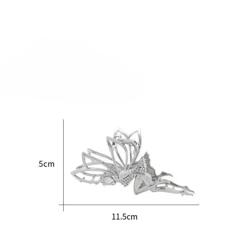 Rhinestone Crystal Angel Claw Clip – Elegant Metal Hair Clip