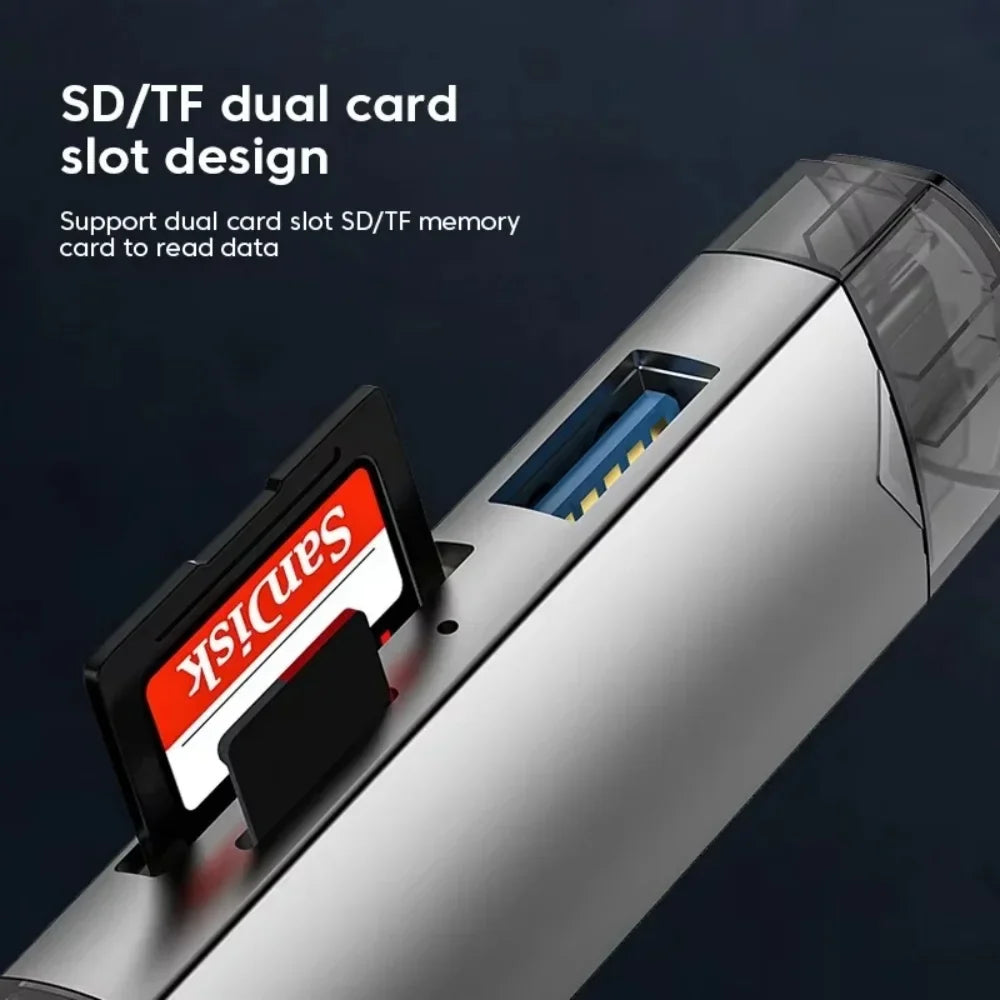 6-in-1 USB-C OTG Card Reader USB 3.0 | SD TF Micro Adapter