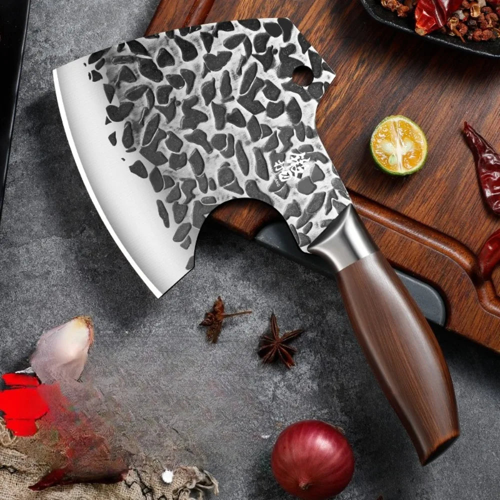 Forged Stainless Steel Meat Cleaver – PLYS Butcher Chef Knife