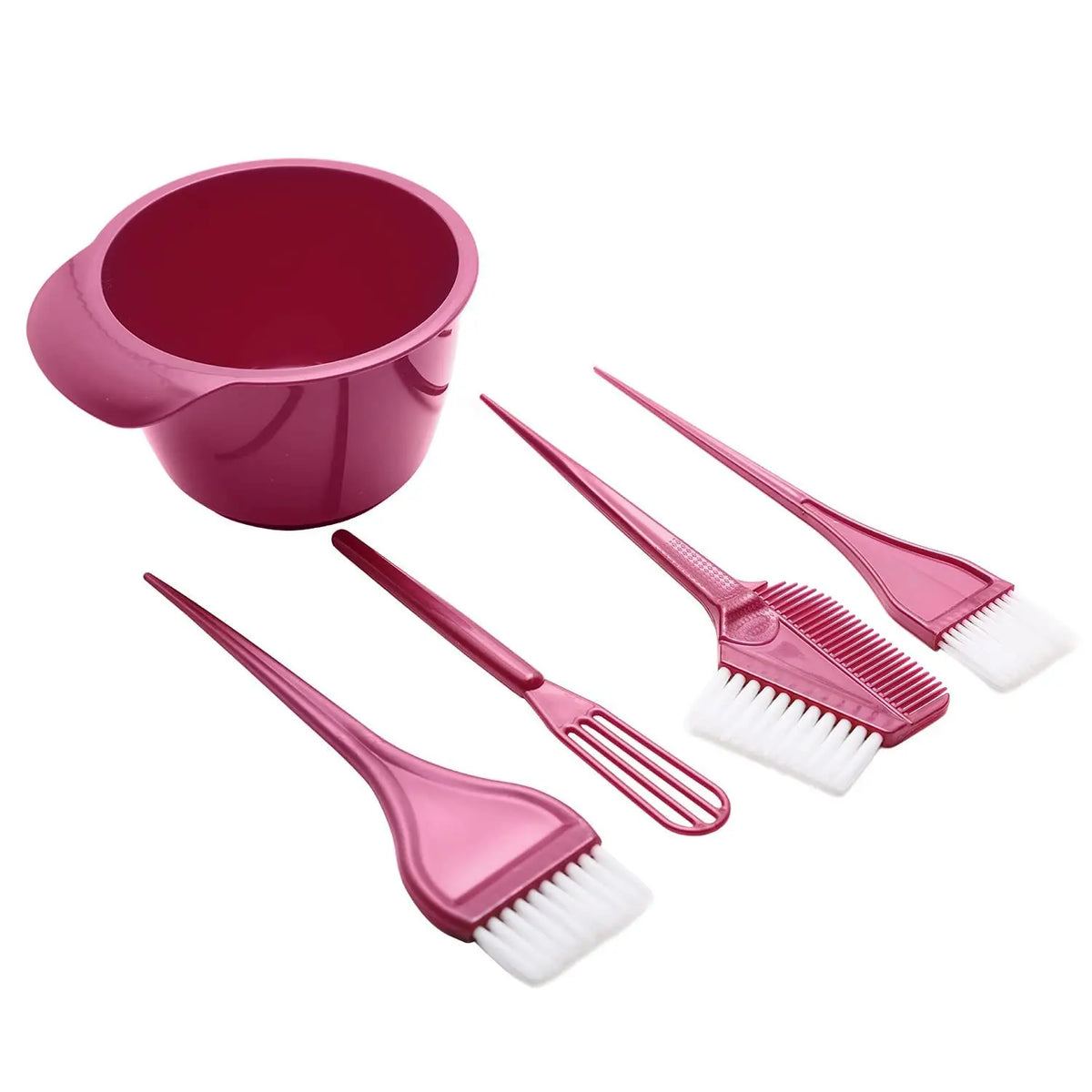 5-Piece Salon Hair Dye Kit – Coloring Brush & Bowl Set